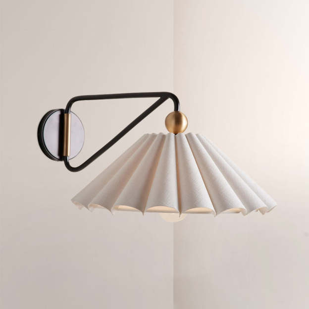 Hayes Pleated Linen Wall Sconce