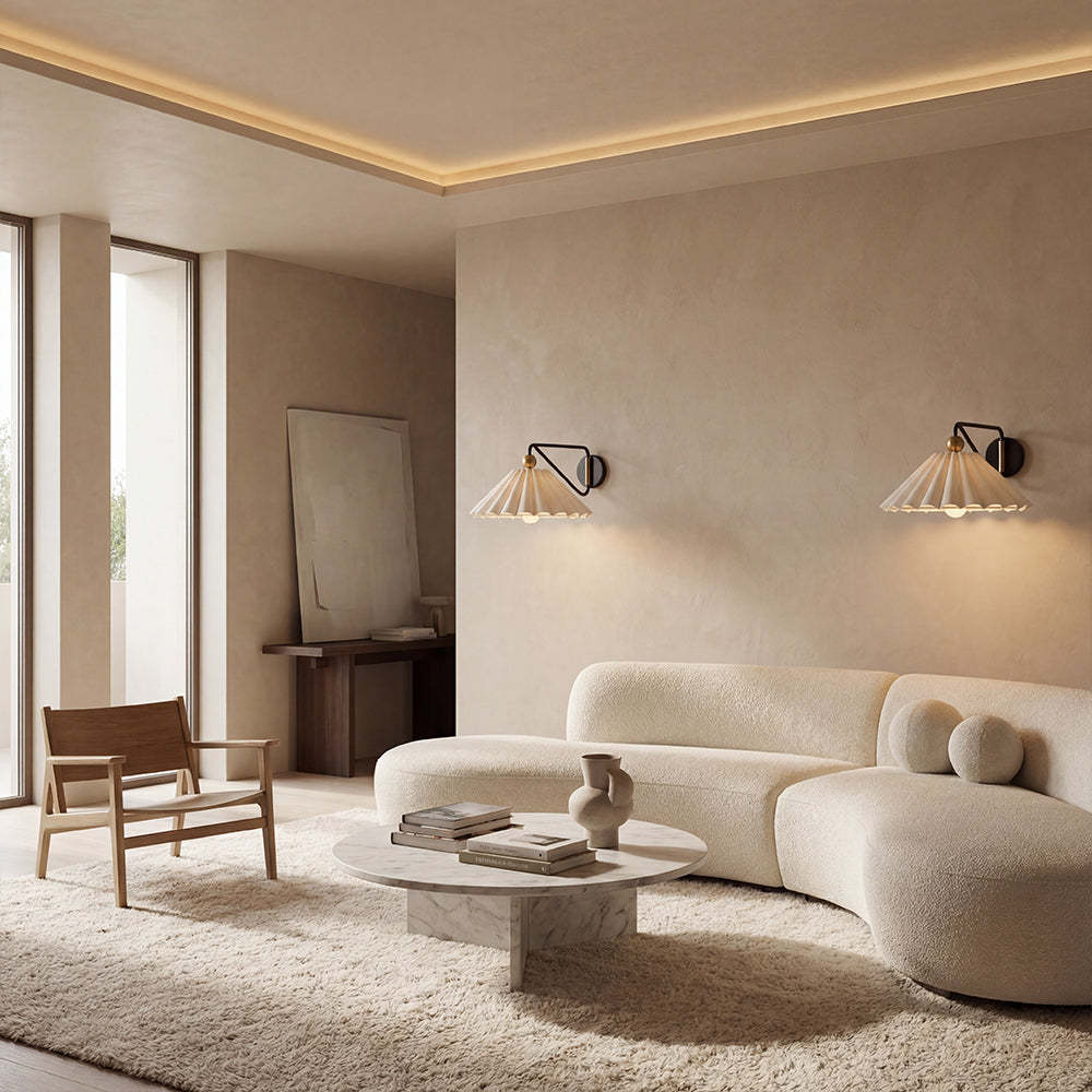 Hayes Pleated Linen Wall Sconce