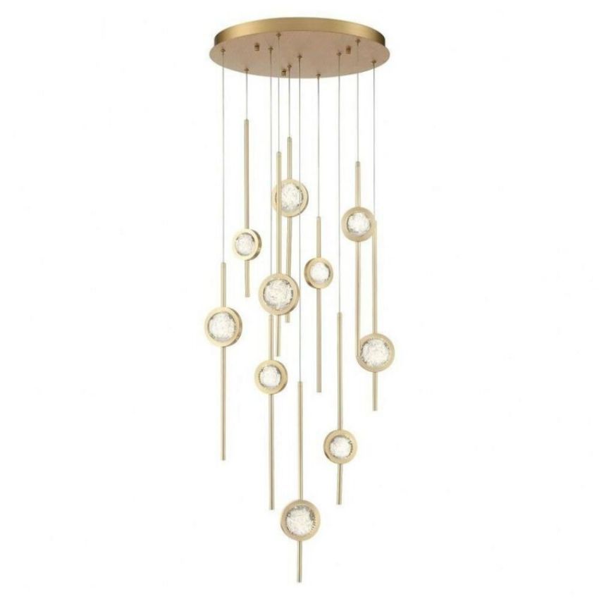 Issac Round Chandelier,Gold Chandelier,Crystal Chandelier