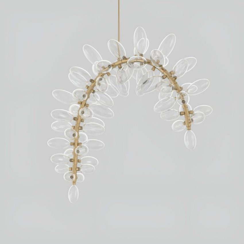 Kasen 61-Light Chandelier 56"W,Gold Chandelier,Crystal Chandelier