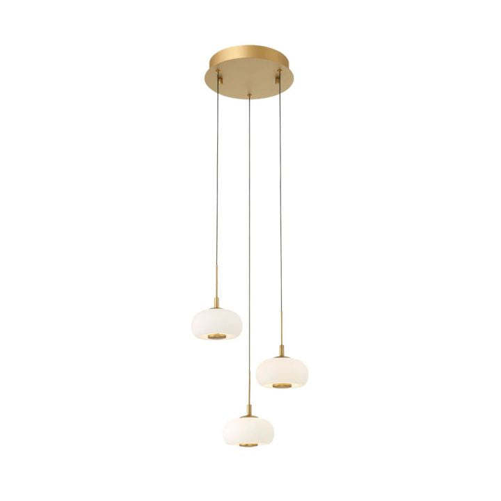 Thorpe 3 Light Round LED Pendant in Bedroom,Lib&Co Adelfia