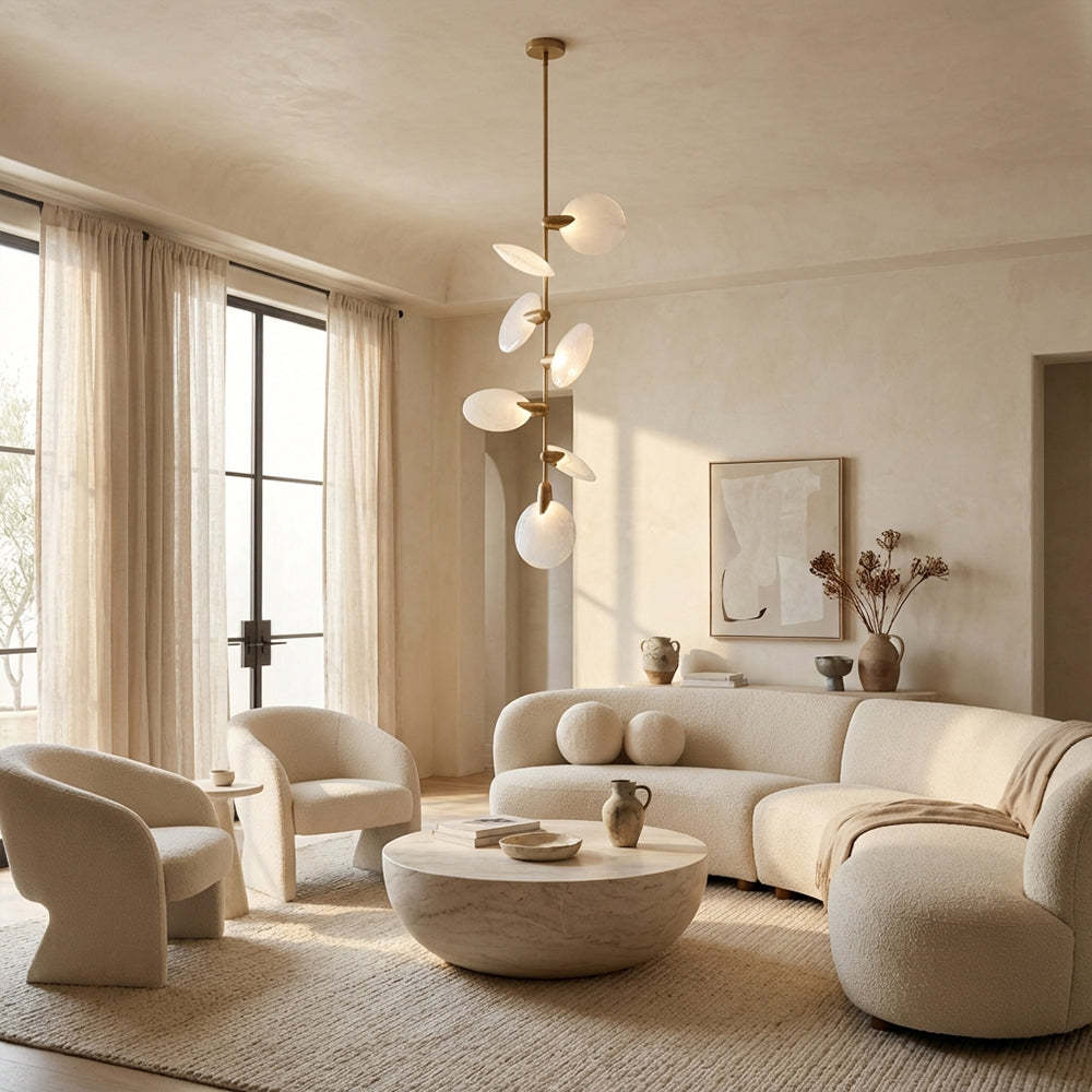 Lylo Nautilus Glass Disc Pendant