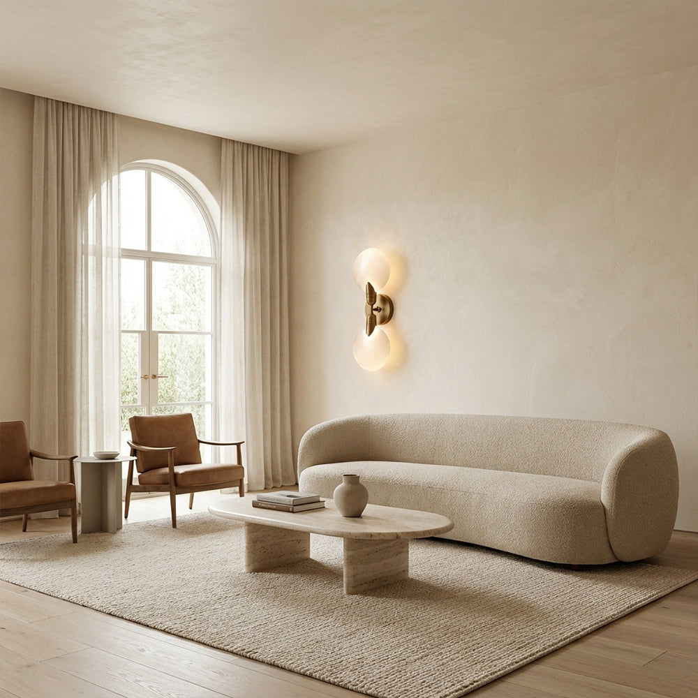 Lylo Textured Glass Double Wall Sconce