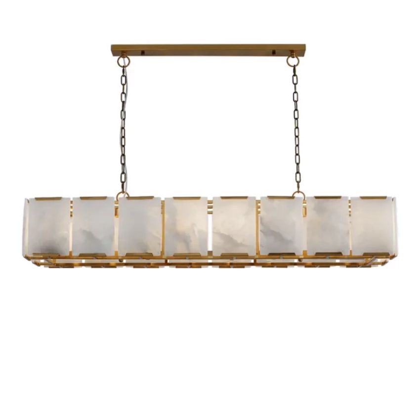 Odin Rectangle Chandelier,Black Chandelier,Gold Chandelier