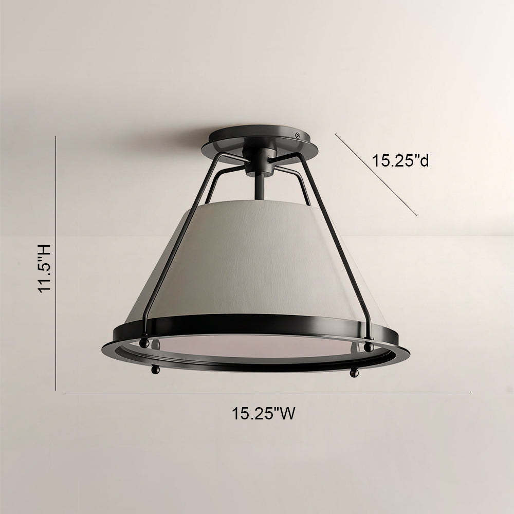 Sheirz Linen Flush Mount