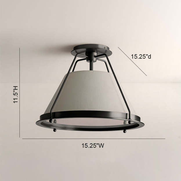 Sheirz Linen Flush Mount