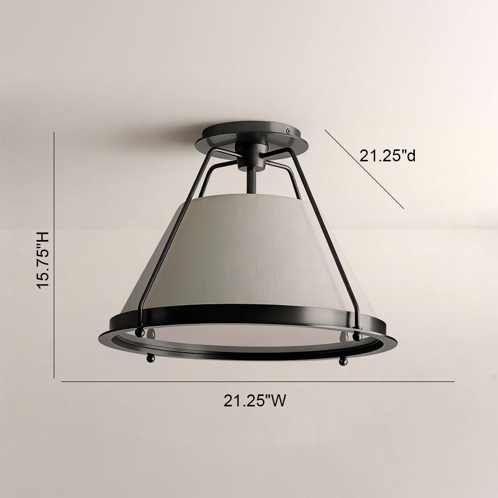 Sheirz Linen Flush Mount