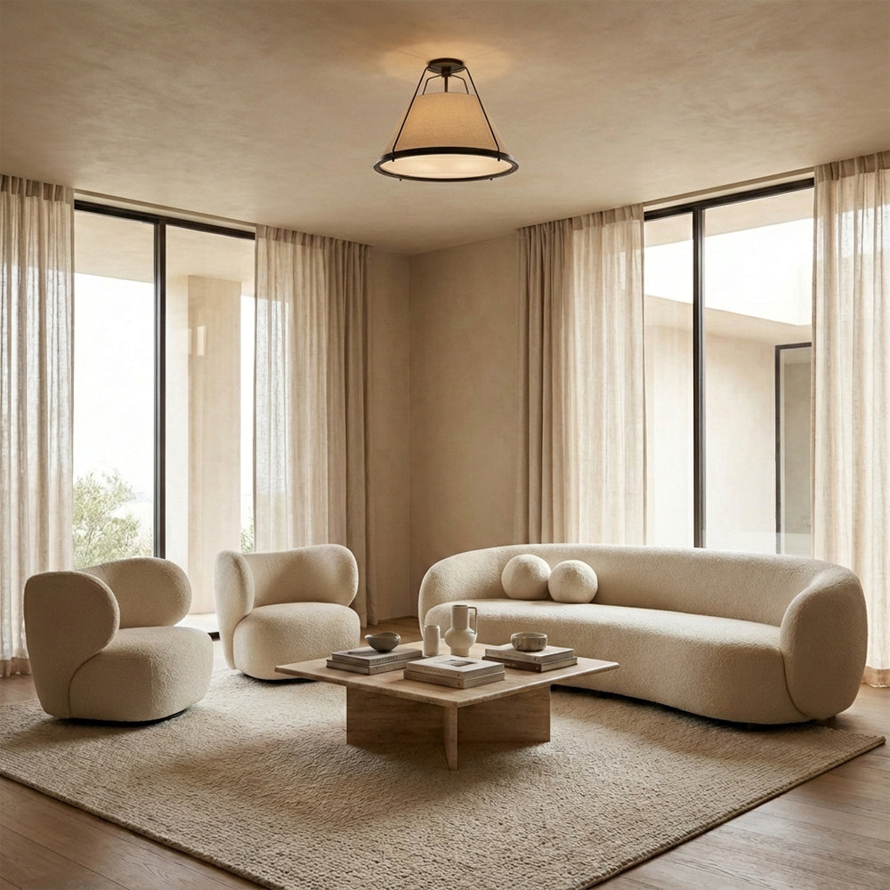 Sheirz Linen Flush Mount