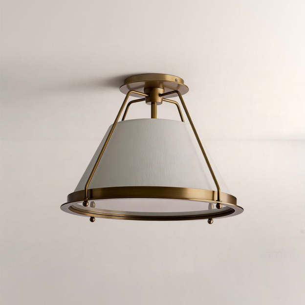 Sheirz Linen Flush Mount