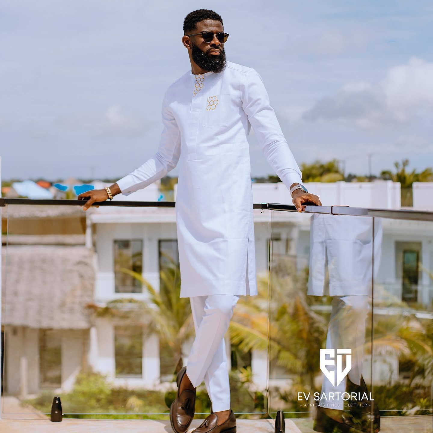 New African Men's Dashiki Style White Suit|Mens African Suits|Africance ...