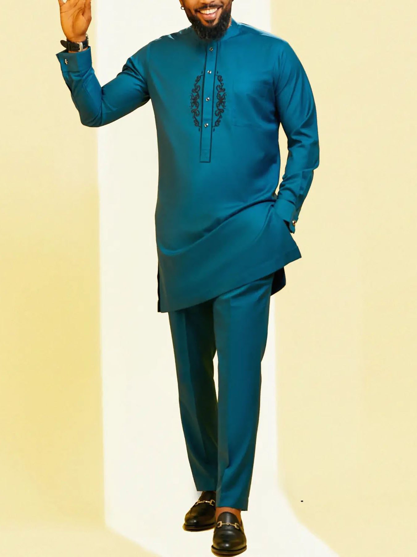 2024 New African Men's Ethnic Set Hot Selling High Quality Embroidered Edition 10038