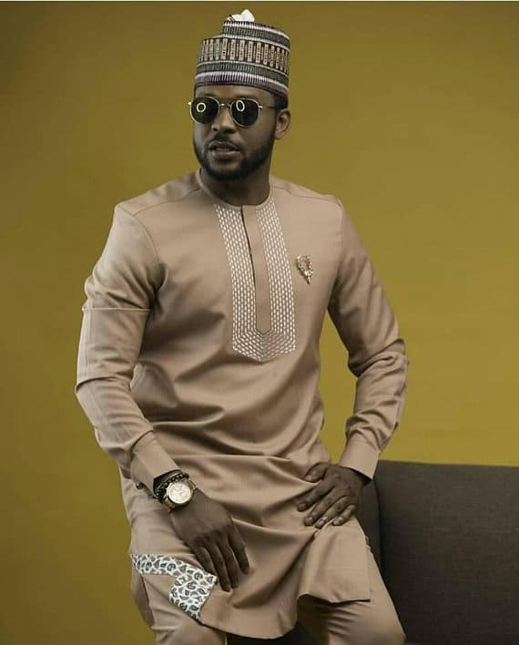 Africance Men's Brown African Shirt | Ethnic Style Casual Set | Travel & Social Wear 10080