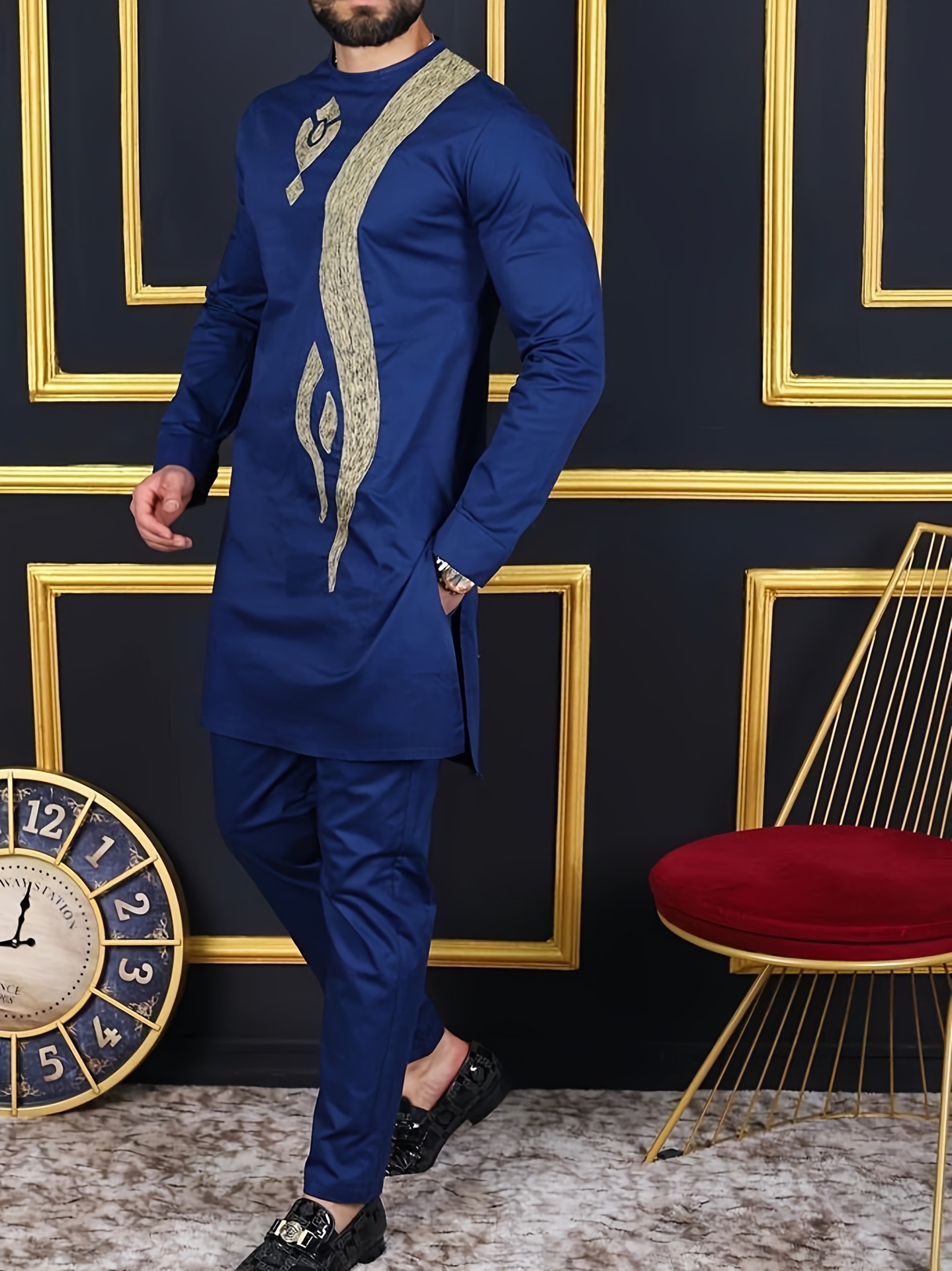 African Men's Ankara Style Suit 10593