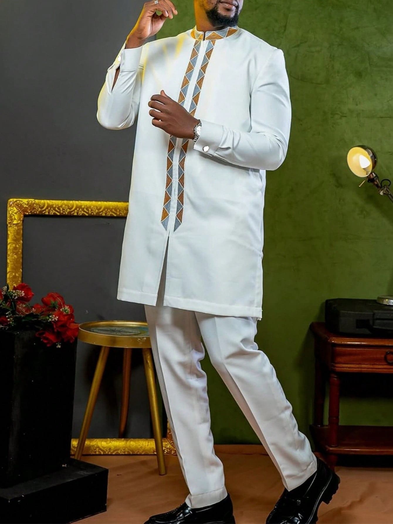 Africance Men's African Suit for Parties, wedding, Church & Formal Occasions 