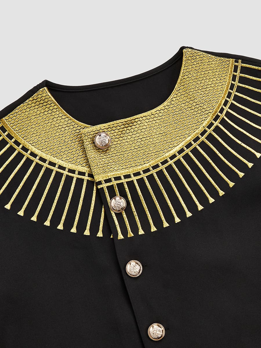 Africance Men's Embroidered African Suit Set | Traditional Kaftan with Ethnic Patterns 10085