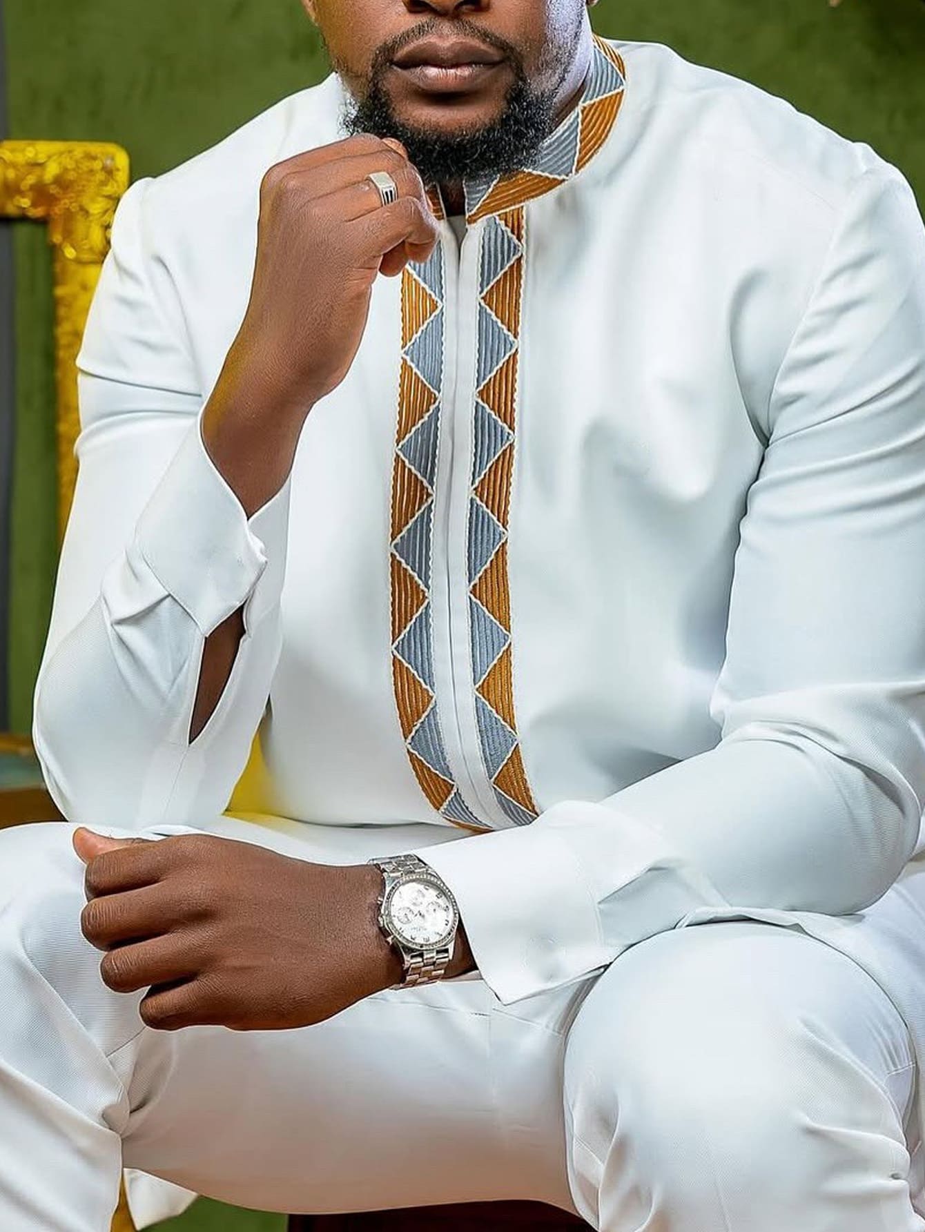 Africance Men's African Suit for Parties, wedding, Church & Formal Occasions 