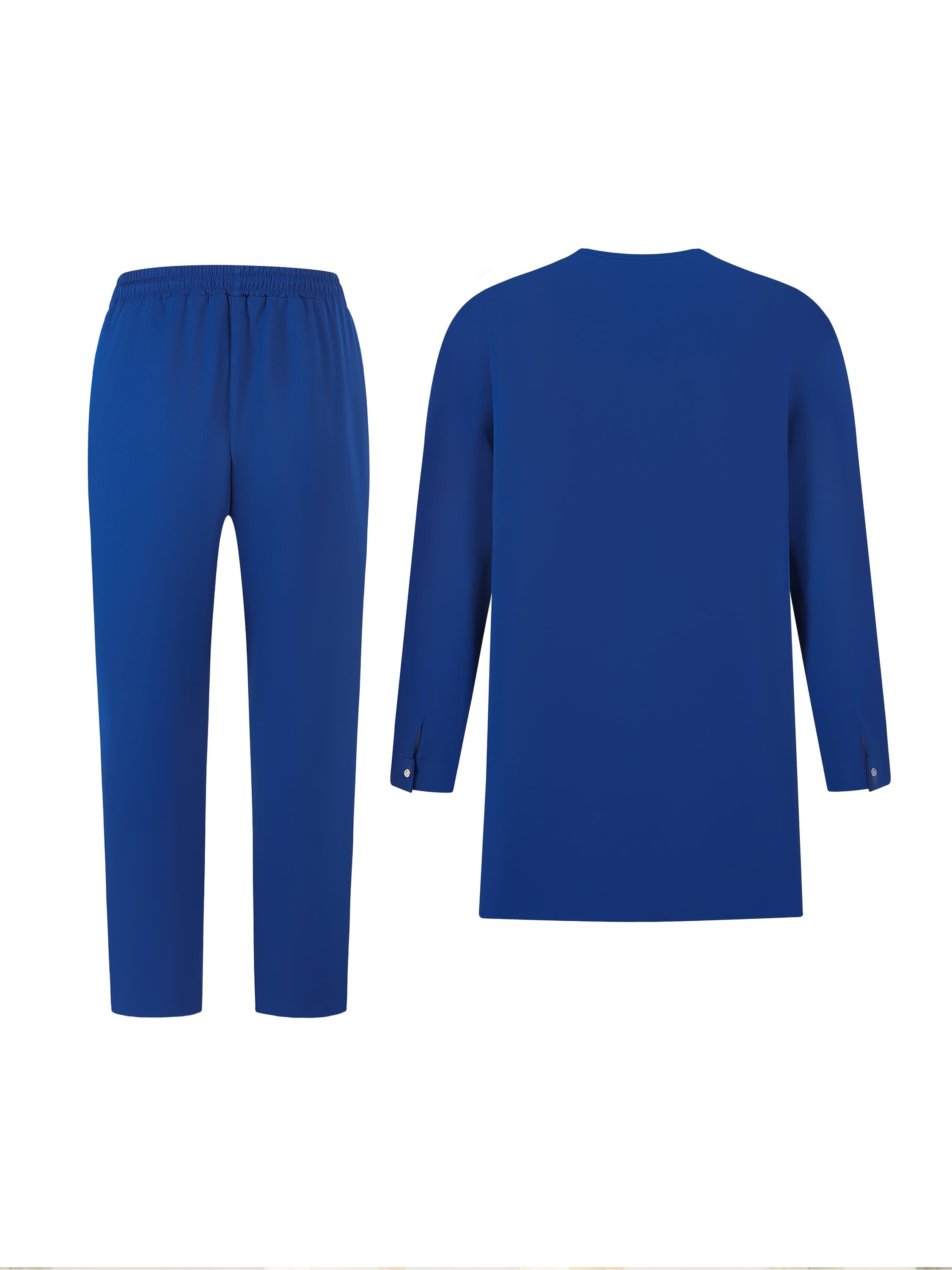 Men's African Dashiki Set with Beaded Patchwork | Long-Sleeve Casual 2-Piece | Street Style & Party Wear 10601-Africance