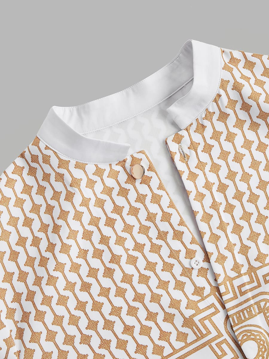 Africance Men's African Print Suit | Ethnic Pattern Two-Piece Set | Premium New Arrival 10086