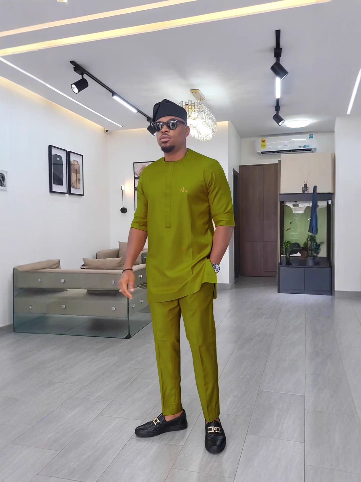 Africance Men's Dashiki Suit | African Wear for Street & Wedding 10088