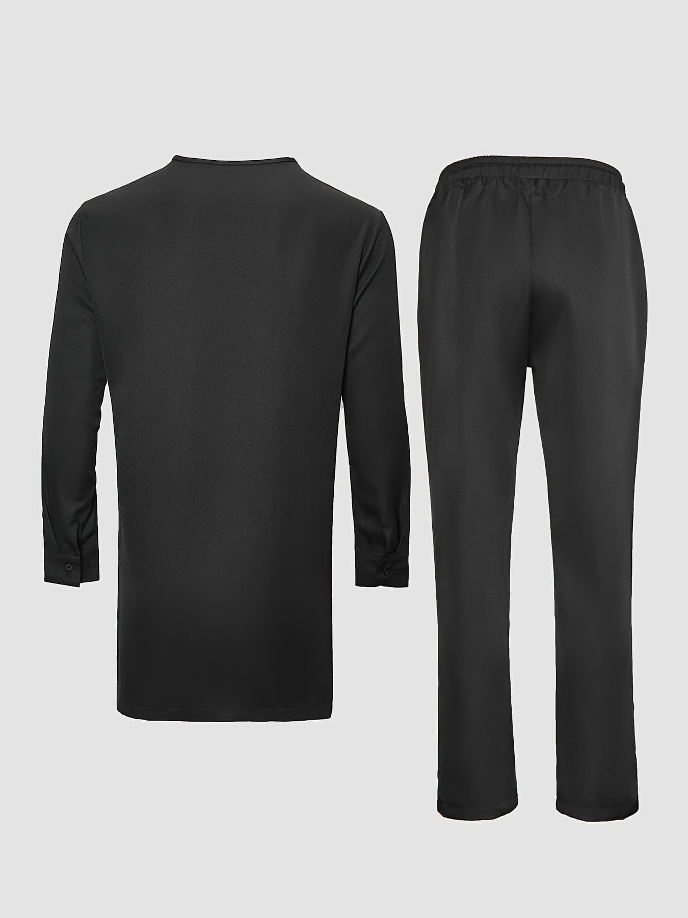 Africance Men's African Embroidered Set | Ethnic Print Shirt & Pants 2-Piece 10121-Africance