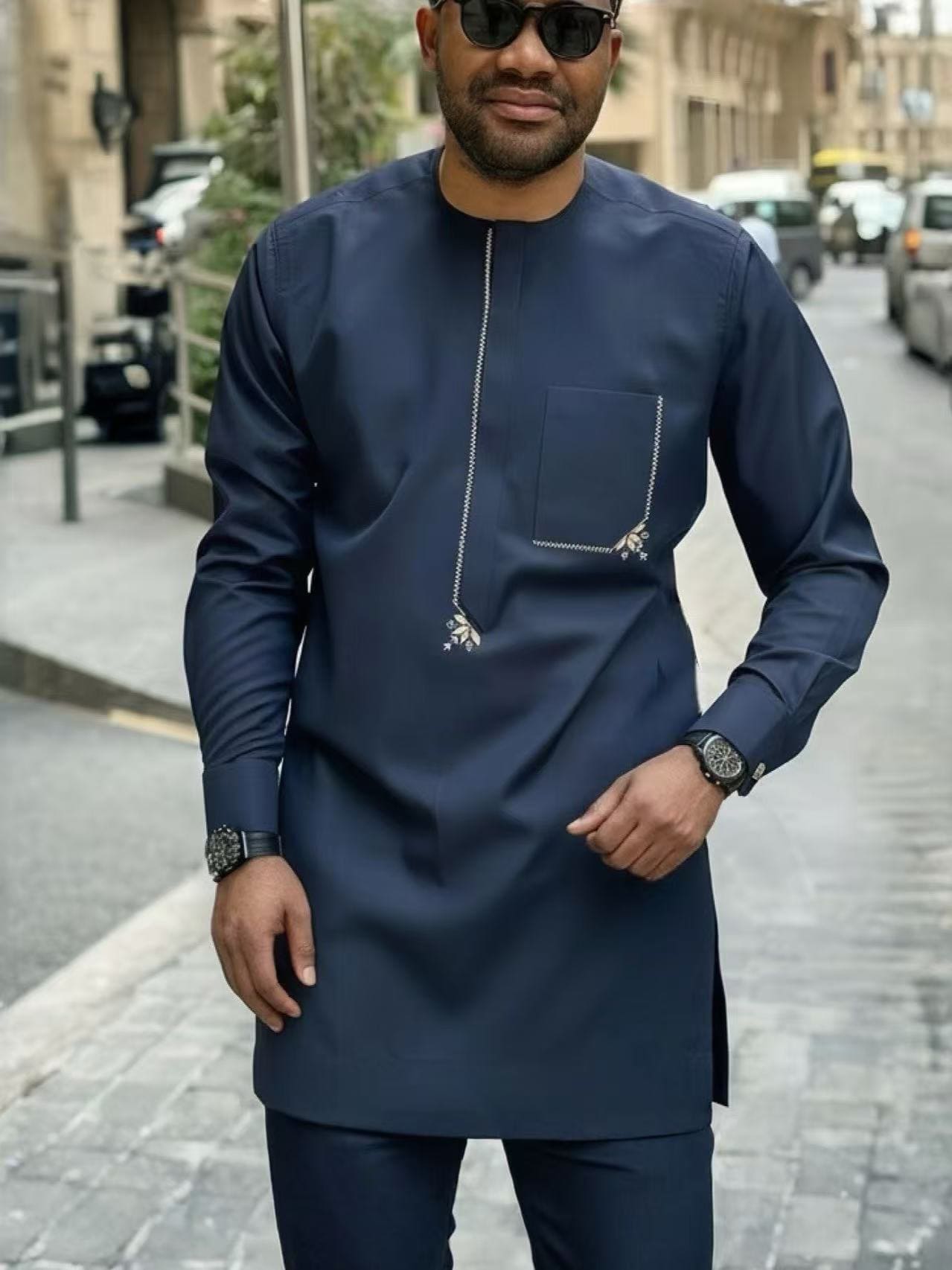 Africance Men's African Ethnic Casual Set | New Arrival 2-Piece Outfit | Daily, Party & Festival Wear 10076