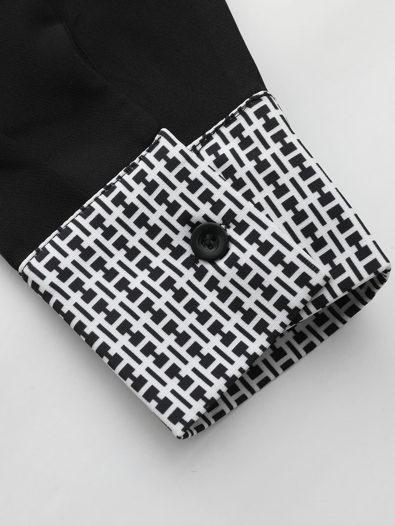 Africance Men's African Style 2-Piece Set | Plaid Patchwork Shirt & Casual Pants | Wedding & Party Outfit 10595-Africance