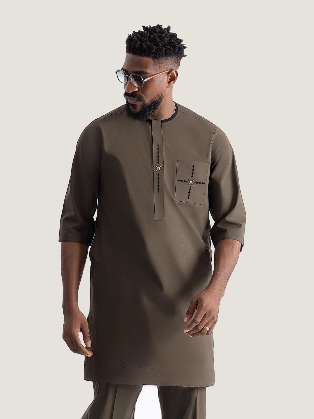 Africance Men's Embroidered African Suit | Premium Ethnic Collection | Wedding & Festival Wear 10089