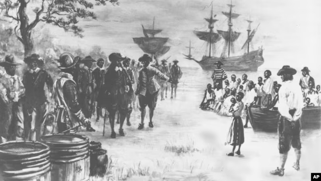 The first African slaves arrived in Virginia in 1619