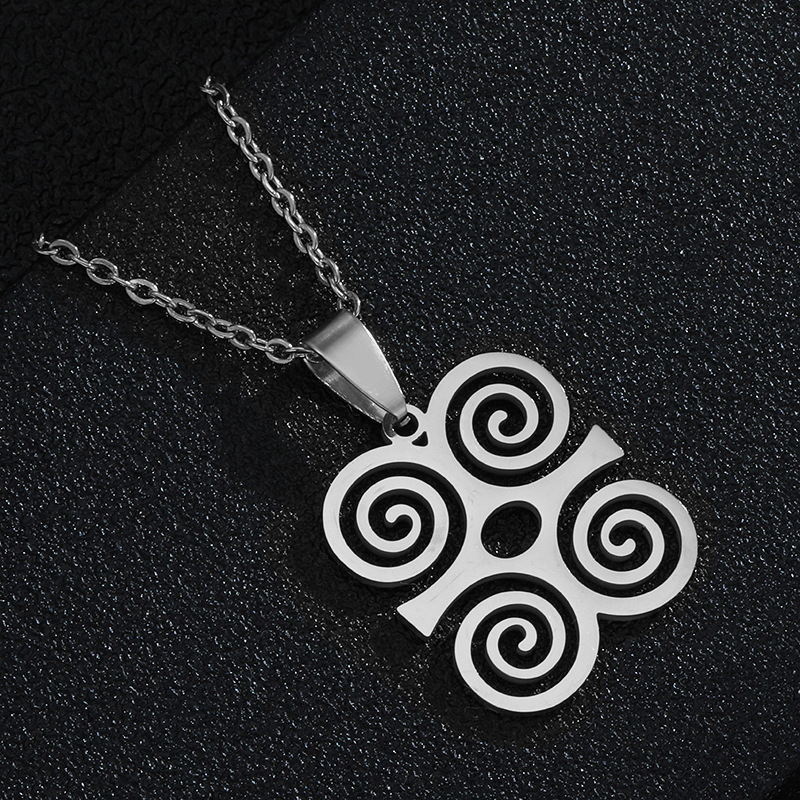 Africance Dwennimmen Ram Horn Adinkra Symbol Necklace, 18K Gold‑Tone Stainless Steel African Heritage Pendant