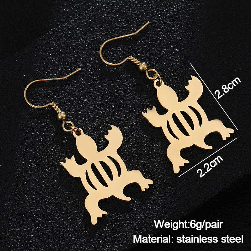 Mpuankwa Turtle Adinkra Symbol Earrings