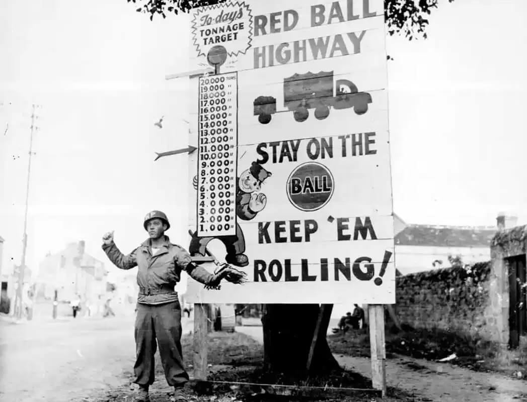 Directing Traffic Red Ball Express September 1944 