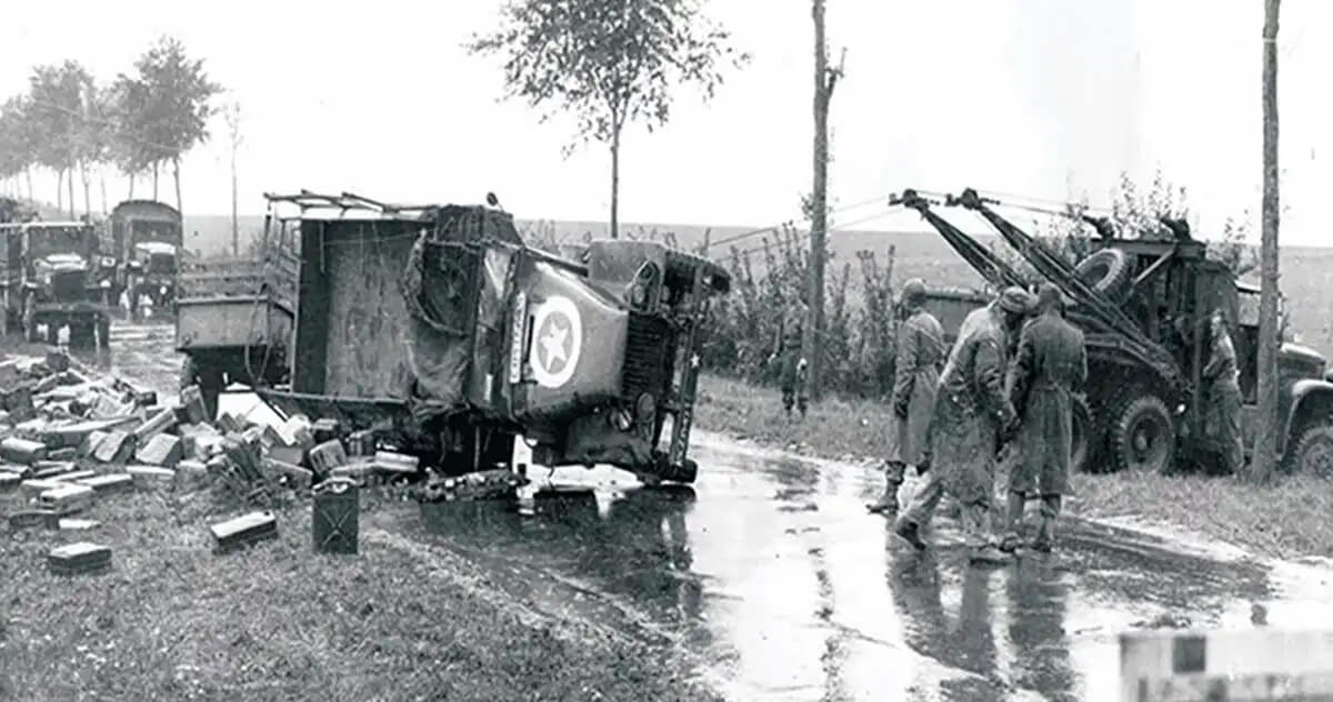 Damaged Truck on Red Ball Express