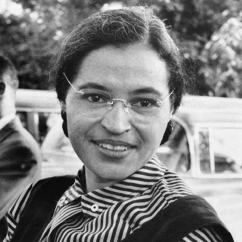 Portrait of Rosa Parks.