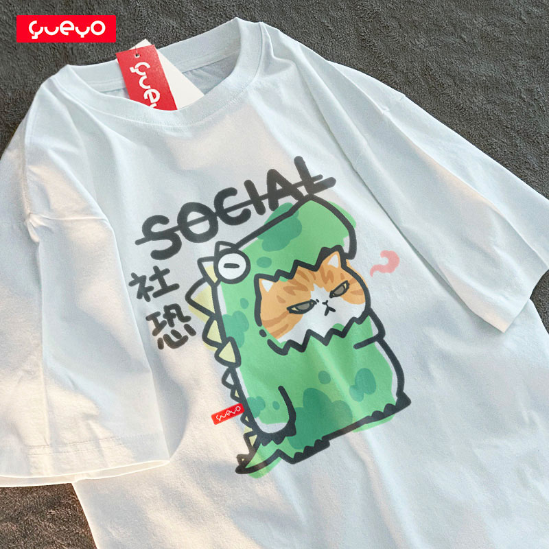 Summer kitten cotton t-shirt