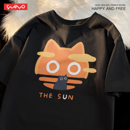 Summer kitten cotton t-shirt