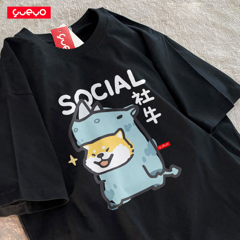 Summer kitten cotton t-shirt