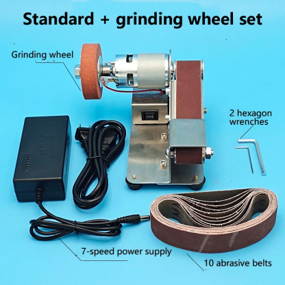 Micro 15 degree multifunctional small mini electric belt sander polishing machine woodworking polishing tool
