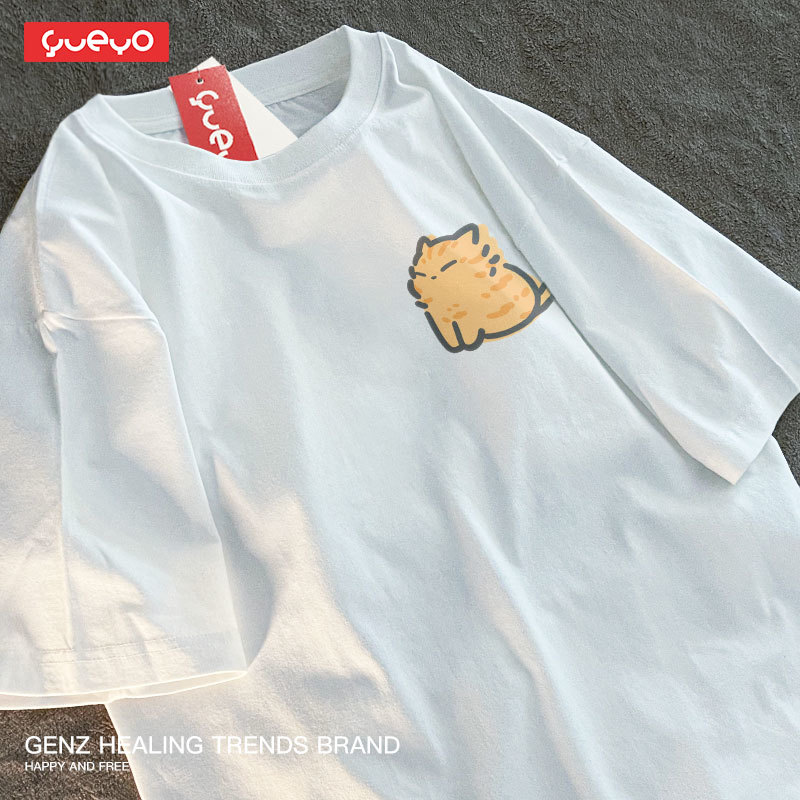 Summer kitten cotton t-shirt