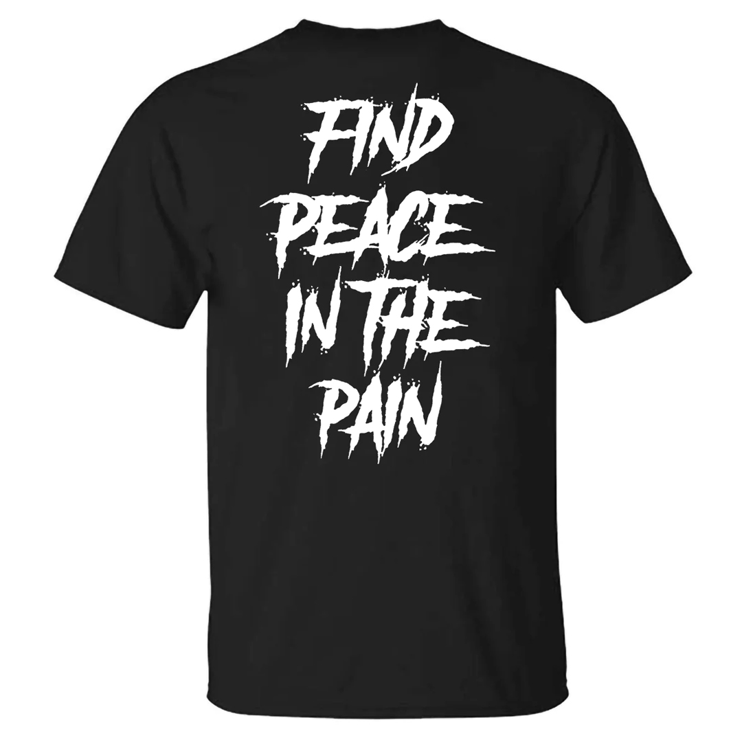 Find peace in the pain Men's Short Sleeve  Printed T-shirt-