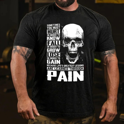 Sometimes You Must Hurt Men's Short Sleeve  Printed T-shirt-