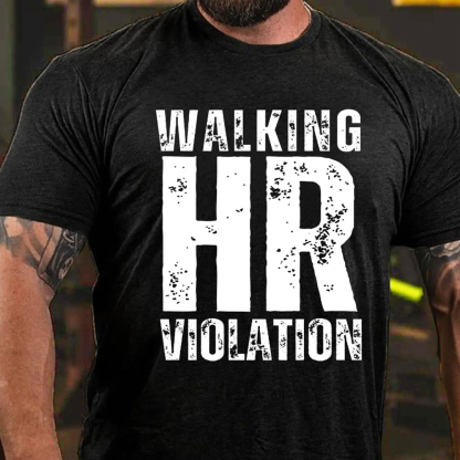 Walking HR Violation Men's Short Sleeve  Printed T-shirt-