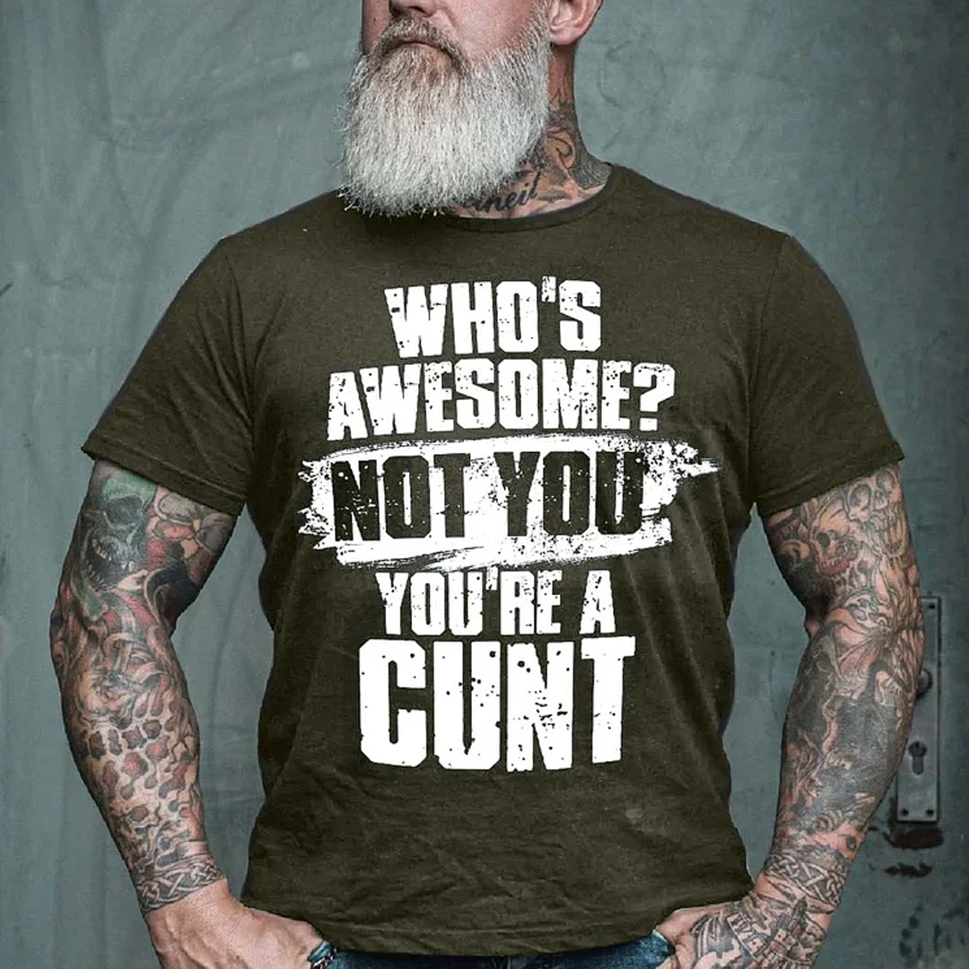 Who's Awesome? Men's Short Sleeve  Printed T-shirt-