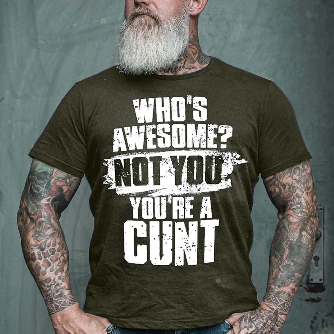 Who's Awesome? Men's Short Sleeve  Printed T-shirt-