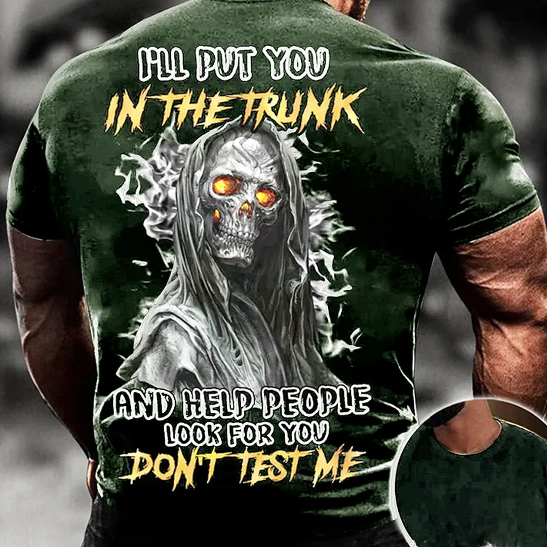Don't Test Me Men's Short Sleeve  Printed T-shirt-