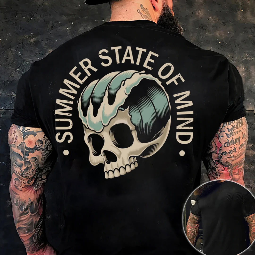 Summer State Of Mind Vacation Casual Men's Short Sleeve  Printed T-shirt-