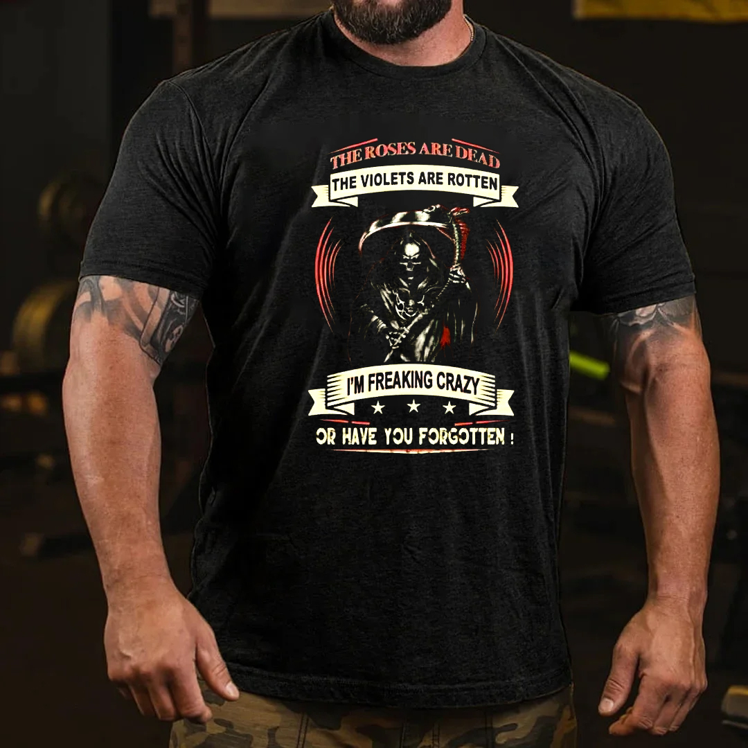 I'm freaking Crazy Men's Short Sleeve  Printed T-shirt-