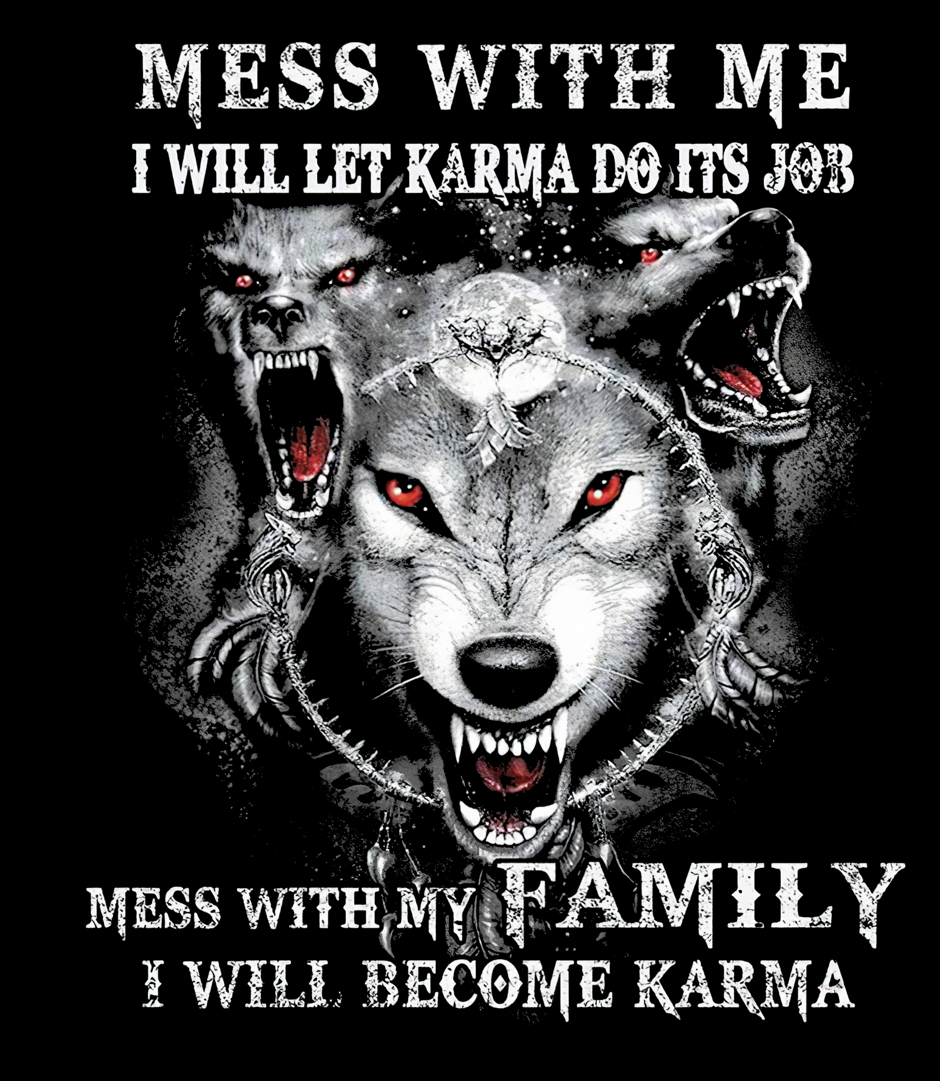 MESS WITH ME I WILL LET KARMA DO ITS JOB Print Men's Short Sleeve T-Shirt-