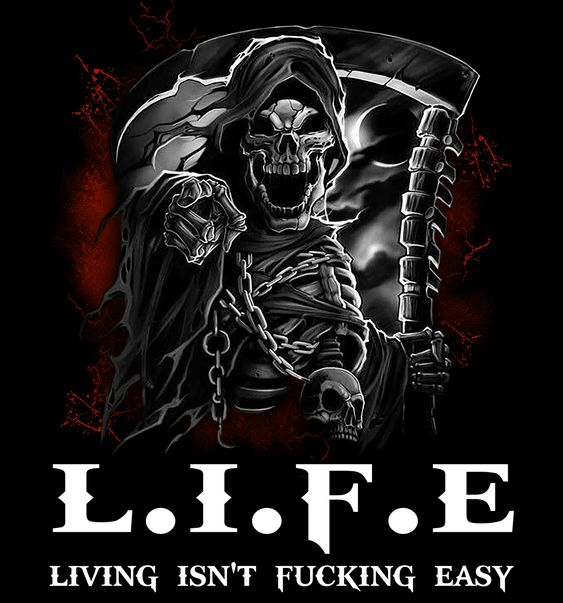 Living Isn't Fucking Easy Men's Short Sleeve  Printed T-shirt-