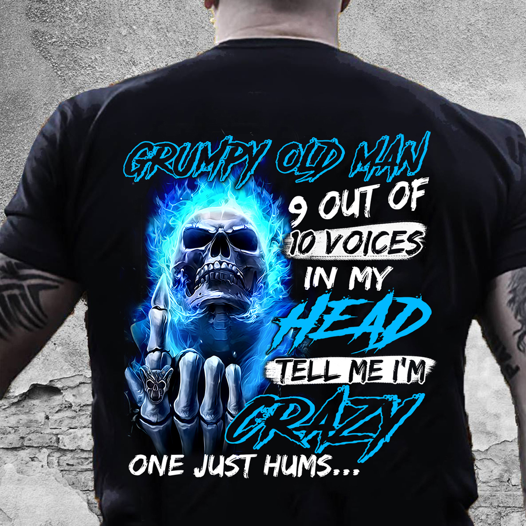 9 Out Of 10 Voices In My Head Tell Me I'm Crazy One Just Hums Men's Short Sleeve  Printed T-shirt-