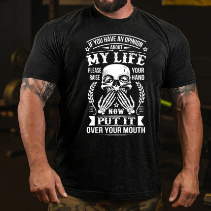 Shut Up Your Mouth Men's Short Sleeve  Printed T-shirt-